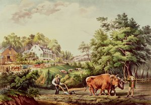 American Farm Scenes, engraved by Nathaniel Currier, published by Currier and Ives, New York